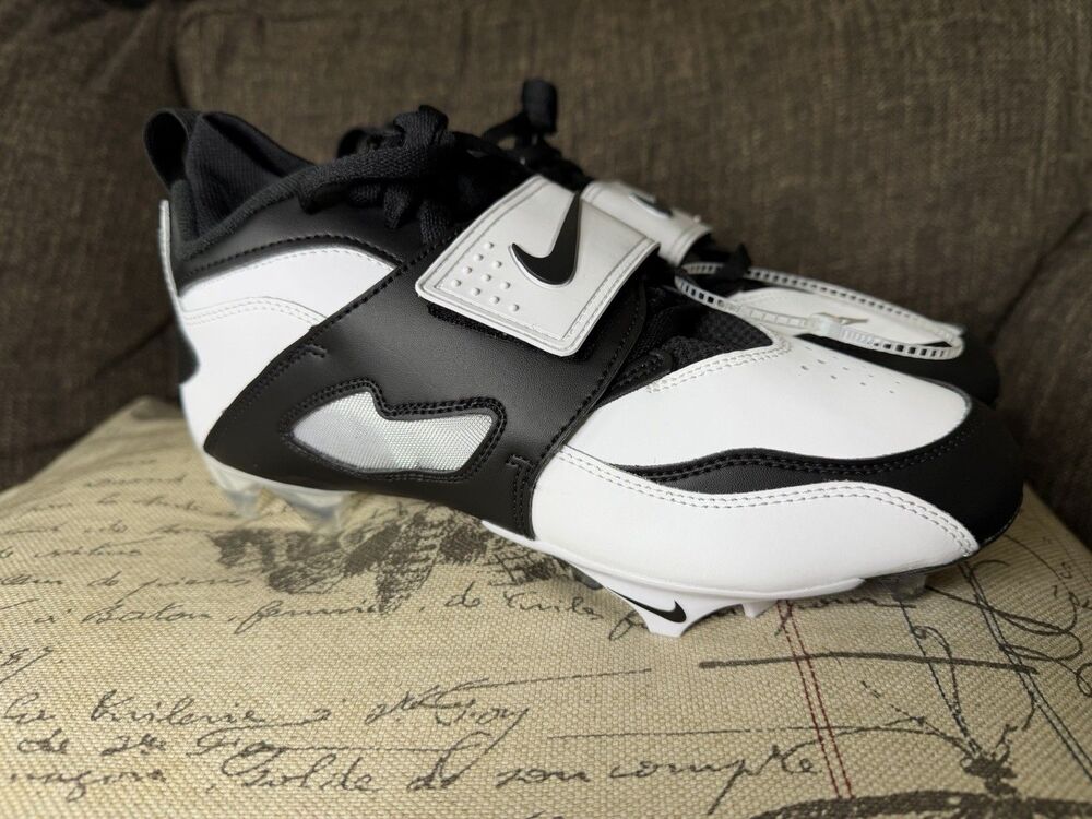 Nike Diamond Turf 93 TD Football Cleats Size 8 White Black HF5298-101 - Picture 4 of 10